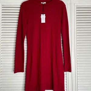 NWT Z Supply, M, Red, long-sleeve waffle thermal dress